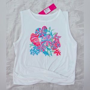Brand New-Lilly Pulitzer Luxletic Knotted Tank